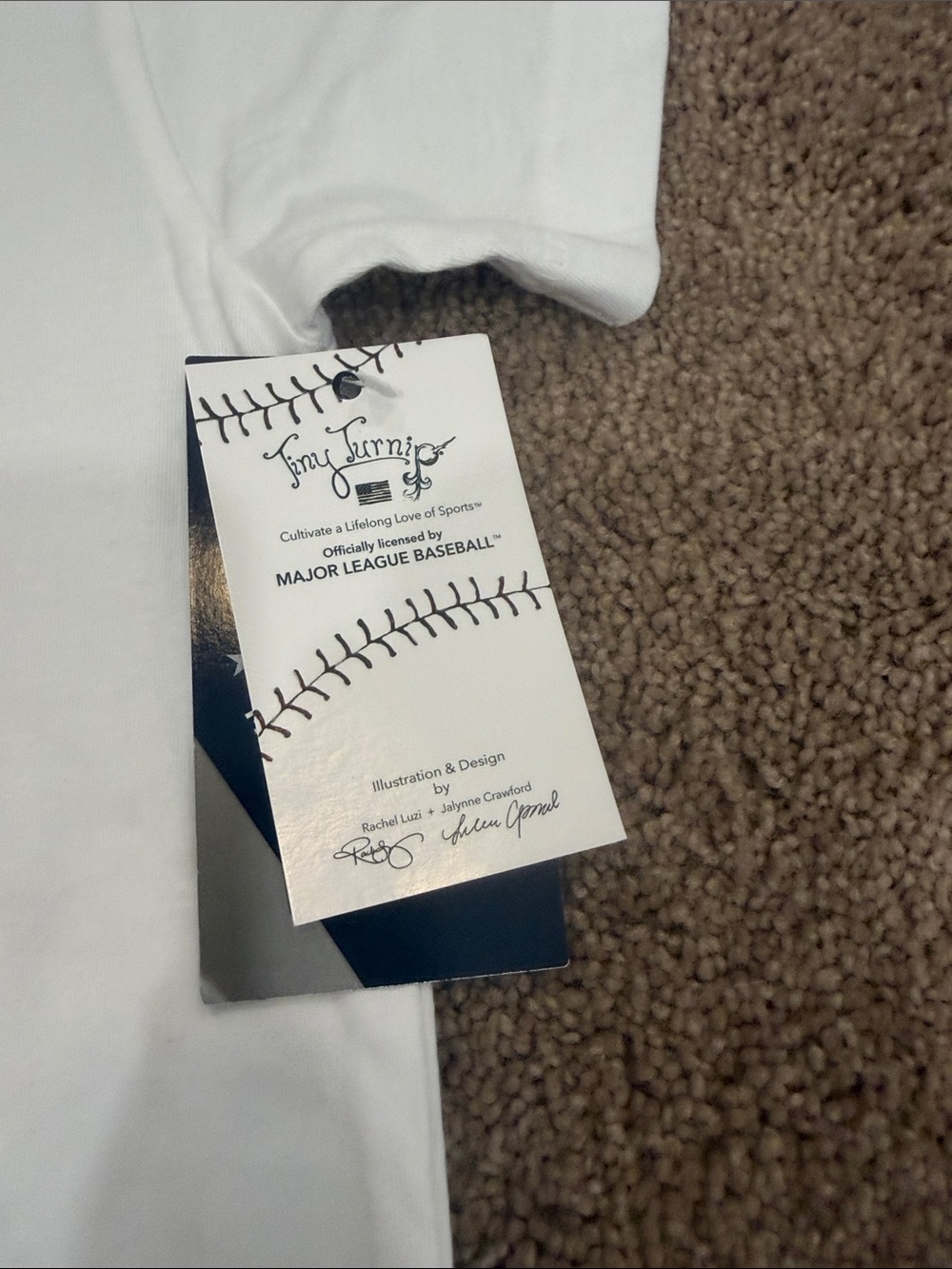 Kids White Phillies-Inspired Bow Baseball Graphic Tee - Picture 2 of 5
